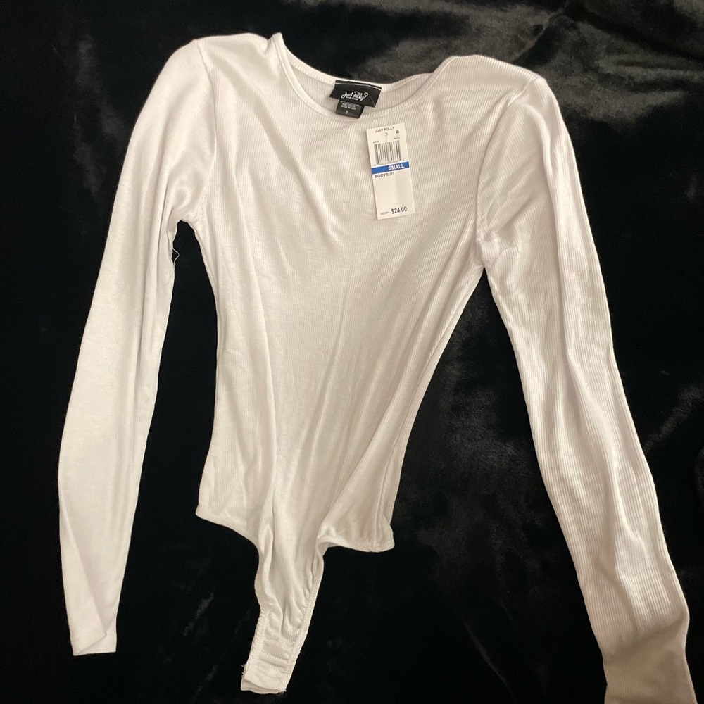 White long sleeve bodysuit